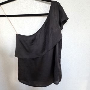 Love Fire black one shoulder ruffle top Size XS